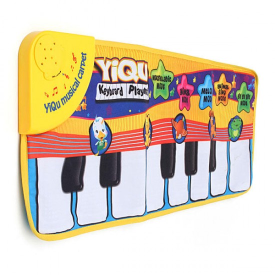 Children Touch Play Keyboard Musical Music Singing Crawl Gym Carpet Mat Pads Cushion Rugs Learn Toys Gift