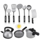Children's Family Friendly Small Kitchen Toys Set Girls' Baby Cooking Simulation Kitchenware