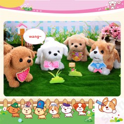 Cute Electronic Plush Stuffed Walking Tail Shaking Barking Pet Dog Toy for Kids Developmental Cute Electronic Plush Stuffed Walking Tail Shaking Barking Pet Dog Toy for Kids Developmental