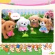 Cute Electronic Plush Stuffed Walking Tail Shaking Barking Pet Dog Toy for Kids Developmental