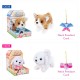 Cute Electronic Plush Stuffed Walking Tail Shaking Barking Pet Dog Toy for Kids Developmental