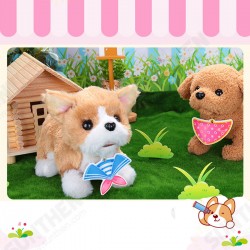 Cute Electronic Plush Stuffed Walking Tail Shaking Barking Pet Dog Toy for Kids Developmental Cute Electronic Plush Stuffed Walking Tail Shaking Barking Pet Dog Toy for Kids Developmental