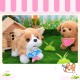 Cute Electronic Plush Stuffed Walking Tail Shaking Barking Pet Dog Toy for Kids Developmental