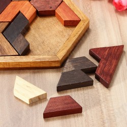 DIY 9PCS Wooden IQ Game Jigsaw Intelligent Tangram Brain Teaser Puzzle Kids Toys DIY 9PCS Wooden IQ Game Jigsaw Intelligent Tangram Brain Teaser Puzzle Kids Toys