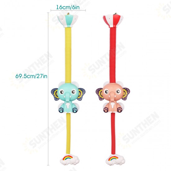 Electric Elephant Faucet Shower Water Spray Baby Bath Toy Two Water Outlet Modes for Kids Swimming Bathroom