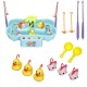 Electric Water Cycle Fishing Platform Game Interactive Educational Toy with Sound Lighting Effect for Kids Gift