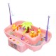 Electric Water Cycle Fishing Platform Game Interactive Educational Toy with Sound Lighting Effect for Kids Gift