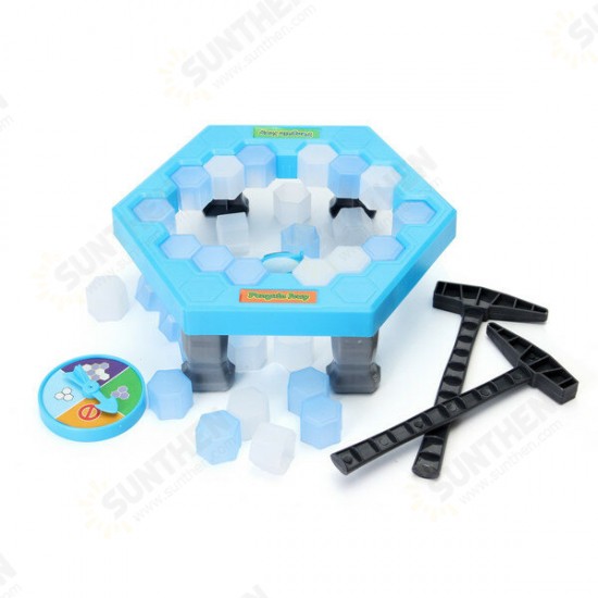 Save Penguin Ice Kids Puzzle Game Break Ice Block Hammer Trap Party Toy Pretend Icebreaker