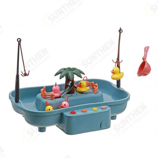 Fishing Game Table Parent-child interaction Early Educational Puzzle Toy with 6 Duck Light and Music for Kids Birthday Gift