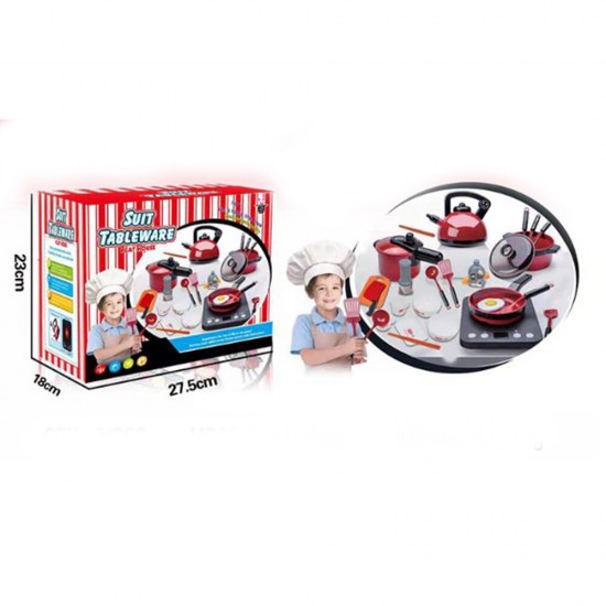 Four Kinds of Mock Plastics Kitchen Ware Set with Sound & Light Barbecue Toys for Kids