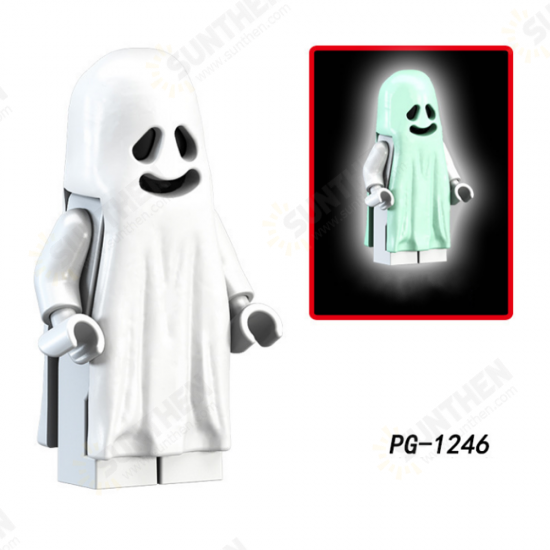 Ghost Expression Building Blocks With Luminous Effect Assembling Building Blocks Toys