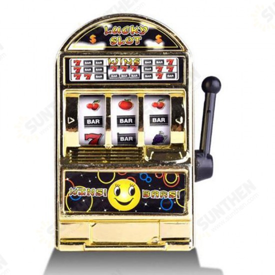 Gold/Silver Plastic Mini Cute Fruit Pattern Slot Machine Toy for Children