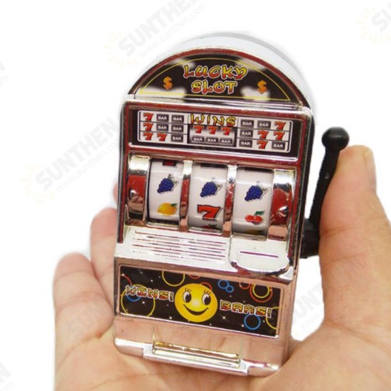 Gold/Silver Plastic Mini Cute Fruit Pattern Slot Machine Toy for Children