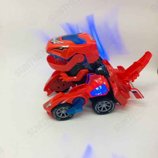 HG-788 Electric Deformation Dinosaur Chariot Deformed Dinosaur Racing Car Children's Puzzle Toys with Light Sound