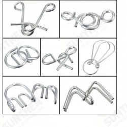Intellectual Deduction IQ Teaser Ring Brain Teaser Metal Wire Jigsaw Puzzle Toy Set of Seven Intellectual Deduction IQ Teaser Ring Brain Teaser Metal Wire Jigsaw Puzzle Toy Set of Seven