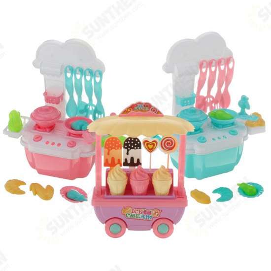 Kid Play House Toy Kitchen Cooking Pots Pans Food Dishes Cookware Toys