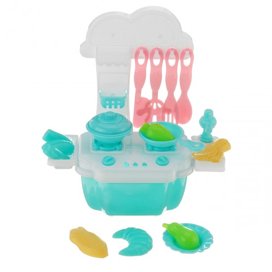 Kid Play House Toy Kitchen Cooking Pots Pans Food Dishes Cookware Toys