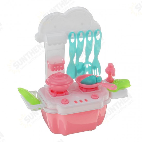 Kid Play House Toy Kitchen Cooking Pots Pans Food Dishes Cookware Toys