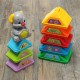 Kids Colorful Stacking Dog Pile Up Tower Toy Learning Plaything Cups Counting Stack Cups Blocks