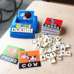 Kids Letters Alphabet Game English Learning Cards Toys Children's Figure Spelling Game Platter Puzzle Spell Words Early Learning Toys Kids Letters Alphabet Game English Learning Cards Toys Children's Figure Spelling Game Platter Puzzle Spell Words Early Learning Toys