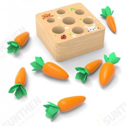 Kids Wooden Building Blocks Pulling Carrot Game Children Early Educational Toys Kids Wooden Building Blocks Pulling Carrot Game Children Early Educational Toys