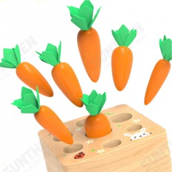 Kids Wooden Building Blocks Pulling Carrot Game Children Early Educational Toys Kids Wooden Building Blocks Pulling Carrot Game Children Early Educational Toys
