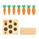 Kids Wooden Building Blocks Pulling Carrot Game Children Early Educational Toys