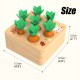 Kids Wooden Building Blocks Pulling Carrot Game Children Early Educational Toys