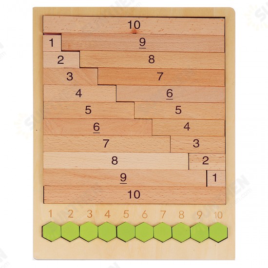 Kids Wooden Counting Montessori Toys Numbers Match Education Teaching Math Toys