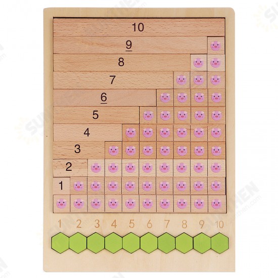 Kids Wooden Counting Montessori Toys Numbers Match Education Teaching Math Toys