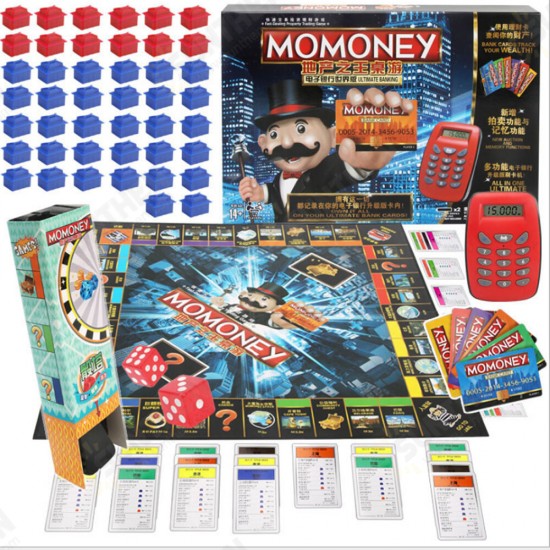 Large Luxury Childrens Estate Credit Card Machine Tycoon Classic Board Game Toy