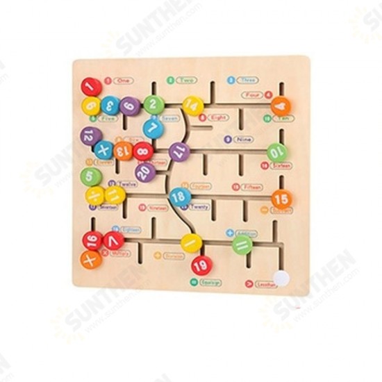 Math Toys Wooden Digitals Alphabet Learning Arithmetic Maze Matching Board Brain Development Toys for Children