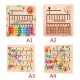 Math Toys Wooden Digitals Alphabet Learning Arithmetic Maze Matching Board Brain Development Toys for Children