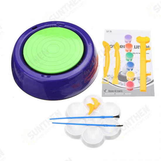 Mini DIY Ceramic Pottery Machine Pottery Wheels Kids Arts Craft Educational Gift