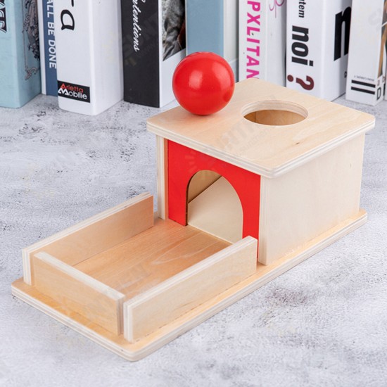 Montessori Object Permanence Box Wooden Permanent Box Practical Learning Educational Toy for Kids Gift