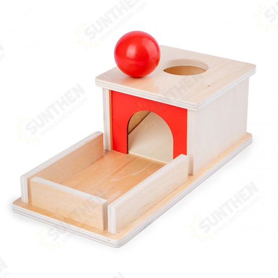 Montessori Object Permanence Box Wooden Permanent Box Practical Learning Educational Toy for Kids Gift