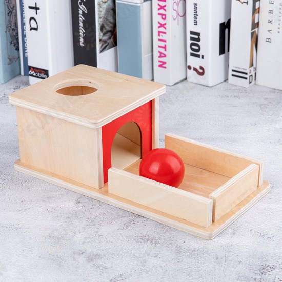 Montessori Object Permanence Box Wooden Permanent Box Practical Learning Educational Toy for Kids Gift