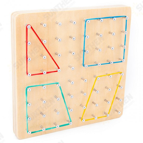 Montessori Traditional Teaching Geometry Puzzle Pattern Educational School Home Game Toy for Kids Gift