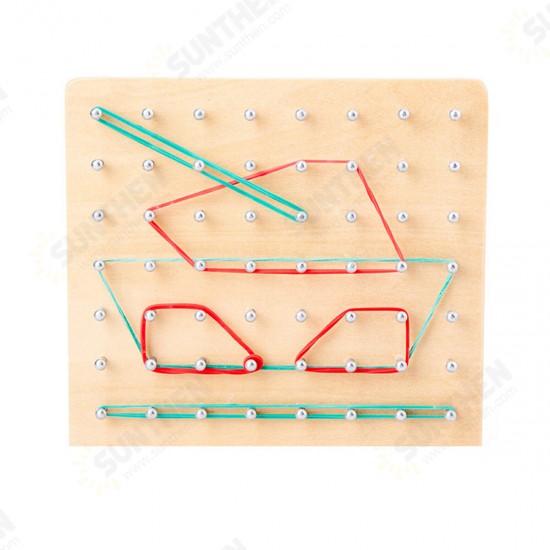 Montessori Traditional Teaching Geometry Puzzle Pattern Educational School Home Game Toy for Kids Gift