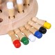 Montessori Wooden Colorful Memory Chess Game Clip Beads 3D Puzzle Learning Educational Toys for Children