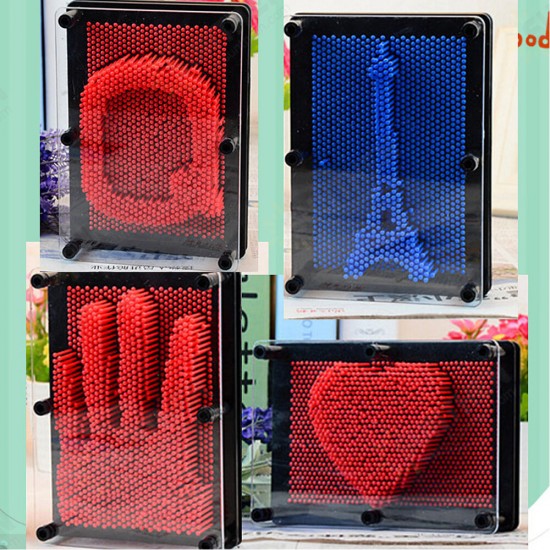 Multi-color Square Plastic Handprint 3D Clone Hand Model Variety Needle Painting Three-dimensional Educational Puzzle Toy for Kids Gift