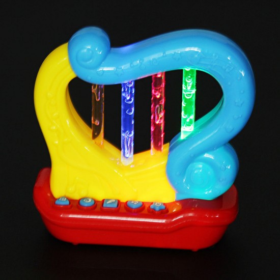 Musical Instruments Horn Harp Drum LED Light Story Telling Percussion Developmental Toy House Play