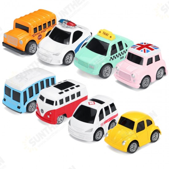 Nordic Traffic Parking Scene Map Pull Back Mini Toy Car Model Educational Children Cartoon Toys Gifts