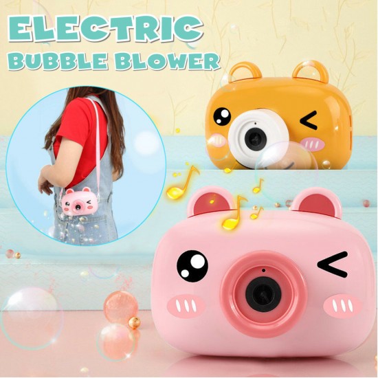 Bubble Machine Automatic Music Camera Style Bubble Blower Maker Portable Bubbles Making for Kids Boys Girls Fun Bath Bubble Toy, Indoor and Outdoor Children Games