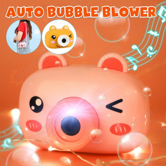 Bubble Machine Automatic Music Camera Style Bubble Blower Maker Portable Bubbles Making for Kids Boys Girls Fun Bath Bubble Toy, Indoor and Outdoor Children Games