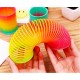 Plastic Rainbow Circle Folding Coil Colorful Spring Children Funny Classic Toy Development Toys Gift