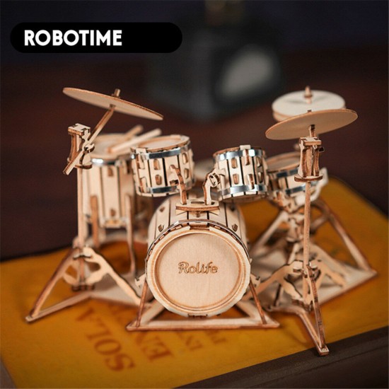DIY 3D Puzzle Wooden Musical Instrument Model Decompression Hand-assembled for Birthday Gift Toys