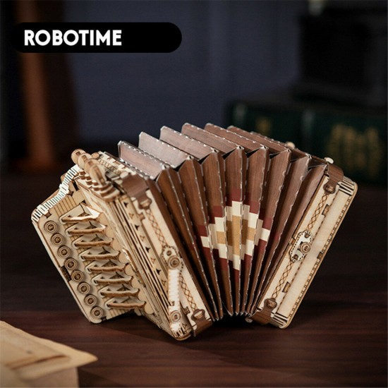 DIY 3D Puzzle Wooden Musical Instrument Model Decompression Hand-assembled for Birthday Gift Toys