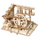 4 Kinds Hand Crank Marble Run Game DIY Coaster Wooden Model Building Kits Assembly Toy Gift for Children Adult