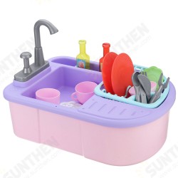 Simulation Kitchen Dishwasher Playing Sink Dishes Pretend Play Set Educational Toy for Kids Gift Simulation Kitchen Dishwasher Playing Sink Dishes Pretend Play Set Educational Toy for Kids Gift